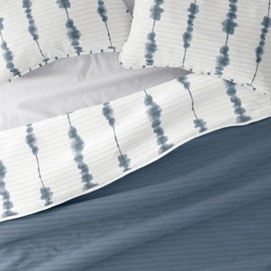 Kirkland's Home Blue Shibori Reversible 2-Pc. Twin Quilt Set- Quilts