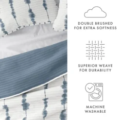 Kirkland's Home Blue Shibori Reversible 3-Pc. Queen Quilt Set- Quilts
