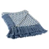 Kirkland's Home Blue Stonewash Urban Check Throw- Blankets & Throws