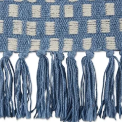 Kirkland's Home Blue Stonewash Urban Check Throw- Blankets & Throws