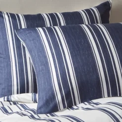 Kirkland's Home Blue Stripe Jackson 3-Pc. Full/Queen Comforter Set- Comforters
