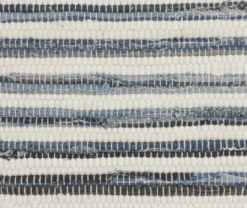 Kirkland's Home Blue Striped Textured Denim Pillow- Pillows