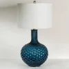 Kirkland's Home Blue Tinted Bubble Gourd Table Lamp- Table Lamps
