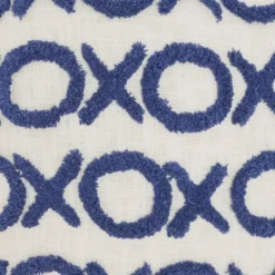 Kirkland's Home Blue Tufted Xoxo Cotton Throw Pillow- Pillows