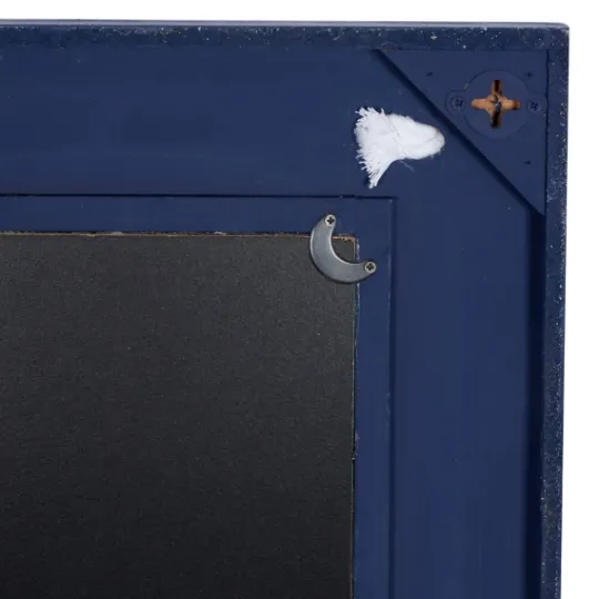 Kirkland's Home Blue Wood Frame Mirror With White Rope- Decorative Mirrors