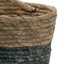 Kirkland's Home Blue Woven Cattail Baskets, Set Of 2- Baskets & Boxes