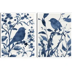 Kirkland's Home Bluebird Silhouette Canvas Art Prints, Set Of 2- Canvas Art