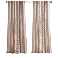 Kirkland's Home Blush Chenille Stripe Curtain Panel, 84 In.- Curtains & Drapes