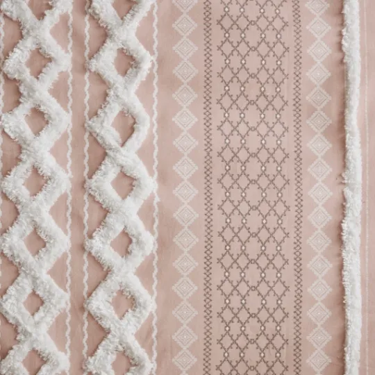 Kirkland's Home Blush Chenille Stripe Curtain Panel, 84 In.- Curtains & Drapes
