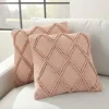 Kirkland's Home Blush Knotted Lattice Throw Pillows, Set Of 2- Pillows