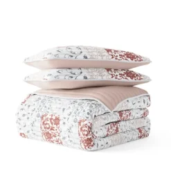 Kirkland's Home Blush Patchwork Reversible 3-Pc. King Quilt Set- Quilts