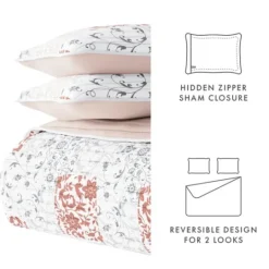 Kirkland's Home Blush Patchwork Reversible 3-Pc. King Quilt Set- Quilts