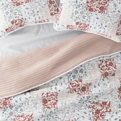 Kirkland's Home Blush Patchwork Reversible 3-Pc. Queen Quilt Set- Quilts