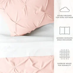 Kirkland's Home Blush Pinched 2-Pc. Twin Duvet Cover Set- Duvets