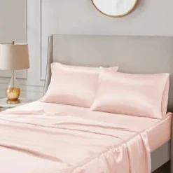 Kirkland's Home Blush Satin King 2-Pc. Pillow Case Set- Bed Sheets