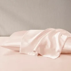 Kirkland's Home Blush Satin King 2-Pc. Pillow Case Set- Bed Sheets