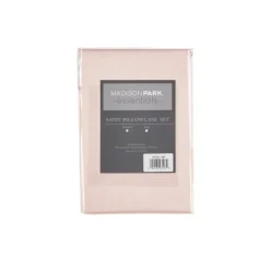 Kirkland's Home Blush Satin Standard 2-Pc. Pillow Case Set- Bed Sheets