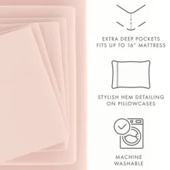 Kirkland's Home Blush Ultra Soft 6-Pc. Full Sheet Set- Bed Sheets