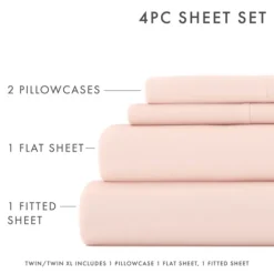 Kirkland's Home Blush Ultra Soft 3-Pc. Twin Xl Sheet Set- Bed Sheets