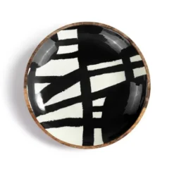 Kirkland's Home Bold Black And White Hanging Bowl Wall Plaque- Wall Plaques