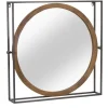 Kirkland's Home Bold Iron And Wood Square Framed Mirror- Decorative Mirrors