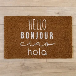 Kirkland's Home Bonjour Ciao Hola Doormat- Doormats