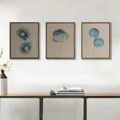 Kirkland's Home Botanical Framed Linen Canvas Art Print, Set Of 3- Framed Art