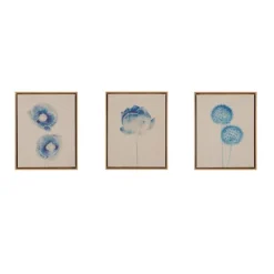 Kirkland's Home Botanical Framed Linen Canvas Art Print, Set Of 3- Framed Art