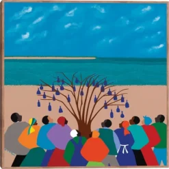 Kirkland's Home Bottle Tree Gullah Islands Framed Canvas Art Print- Framed Art