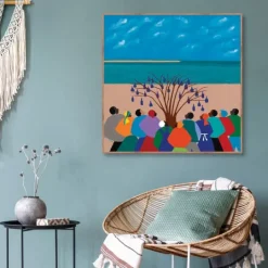 Kirkland's Home Bottle Tree Gullah Islands Framed Canvas Art Print- Framed Art