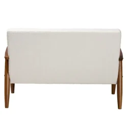 Kirkland's Home Boucle & Wood Frame Loveseat- Sofas & Loveseats
