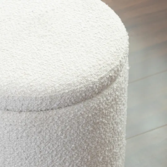 Kirkland's Home Boucle Storage Ottoman- Benches & Ottomans