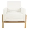 Kirkland's Home Boucle Wood Frame Accent Chair- Accent Chairs