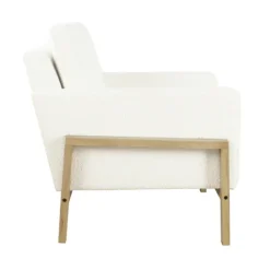 Kirkland's Home Boucle Wood Frame Accent Chair- Accent Chairs