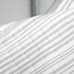Kirkland's Home Box Stitch Cotton Full/Queen 3-Pc. Quilt Set- Quilts