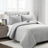 Kirkland's Home Box Stitch Cotton King 3-Pc. Quilt Set- Quilts