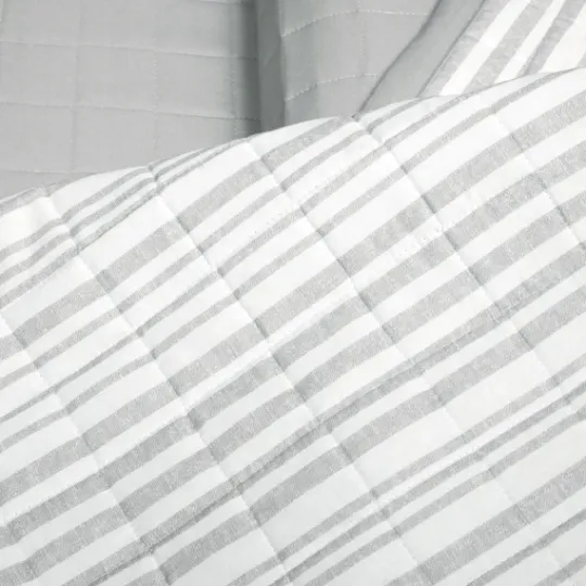 Kirkland's Home Box Stitch Cotton King 3-Pc. Quilt Set- Quilts