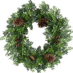 Kirkland's Home Boxwood Pinecone Christmas Wreath- Wreaths