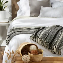 Kirkland's Home Braided Fringe Throw- Blankets & Throws