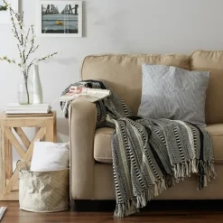 Kirkland's Home Braided Fringe Throw- Blankets & Throws
