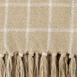 Kirkland's Home Brandy Plaid Fringed Throw- Blankets & Throws