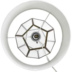 Kirkland's Home Brass And Glass Octagon Table Lamp- Table Lamps