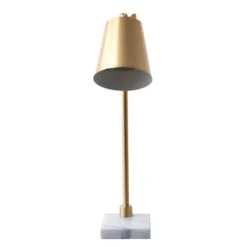 Kirkland's Home Brass Cone Table Lamp With Marble Base- Table Lamps