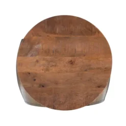 Kirkland's Home Brass Hammered Drum Storage Coffee Table- Coffee Tables