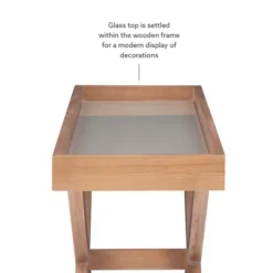 Kirkland's Home Brazilian Pine Tray Top Console Table- Console Tables