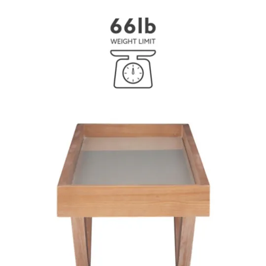 Kirkland's Home Brazilian Pine Tray Top Console Table- Console Tables