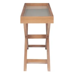 Kirkland's Home Brazilian Pine Tray Top Console Table- Console Tables