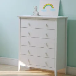 Kirkland's Home Brazilian Pine Wood 5-Drawer Chest- Dressers & Chests
