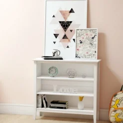 Kirkland's Home Brazilian Pine Wood Short Bookshelf- Bookshelves