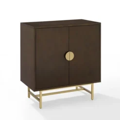 Kirkland's Home Brielle Golden Circle Wine Cabinet- Cabinets & Sideboards